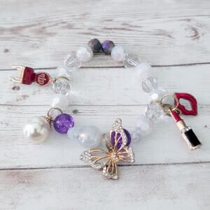 Fashion Theme Stretch Bracelet with Charms